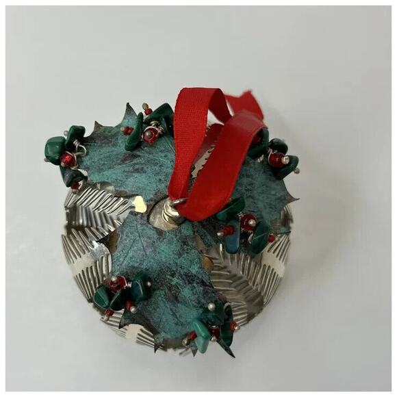 Emilia Castillo Stamped Christmas Tree Ornament Silver 925 Mexico TO-85 VINTAGE - Picture 5 of 13